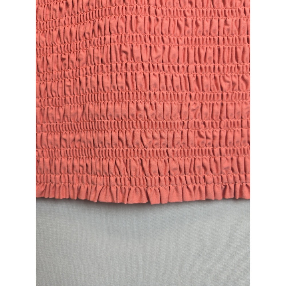 Ariat Women's Darla Smocked Sleeveless Tank Top Peach Tone 10060384 Size XL - Picture 6 of 6